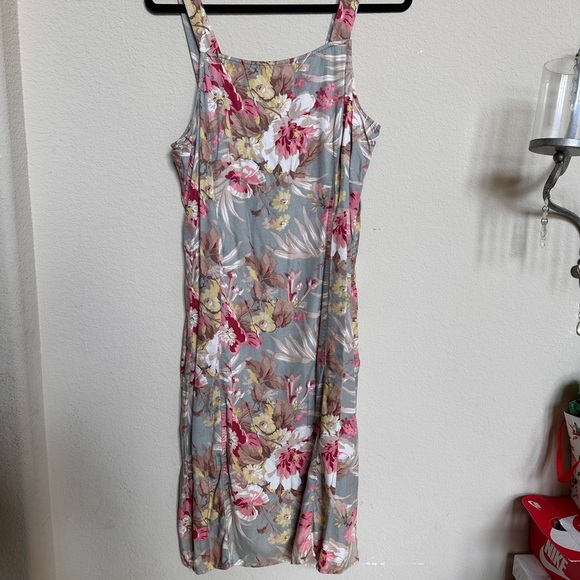 Islander Pink and Red Spaghetti Strap Sundress - Picture 1 of 7